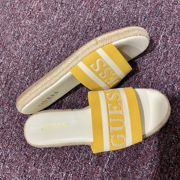 SOLD!Mustard Carlita Guess Summer Sandals - Picture 2 of 4